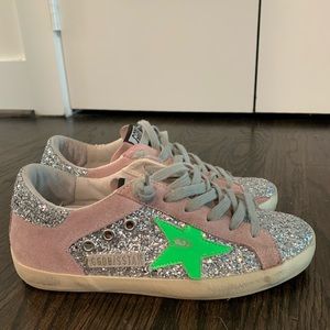 Golden Goose Size 36 Silver Glitter